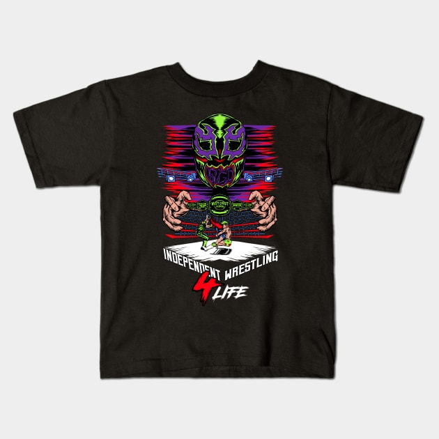 independent wrestling 4life Kids T-Shirt by WestGhostDesign707